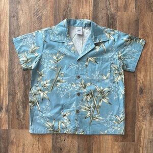 Boys Blue Hawaiian Vacation Resortwear button down casual shirt made in Hawaii